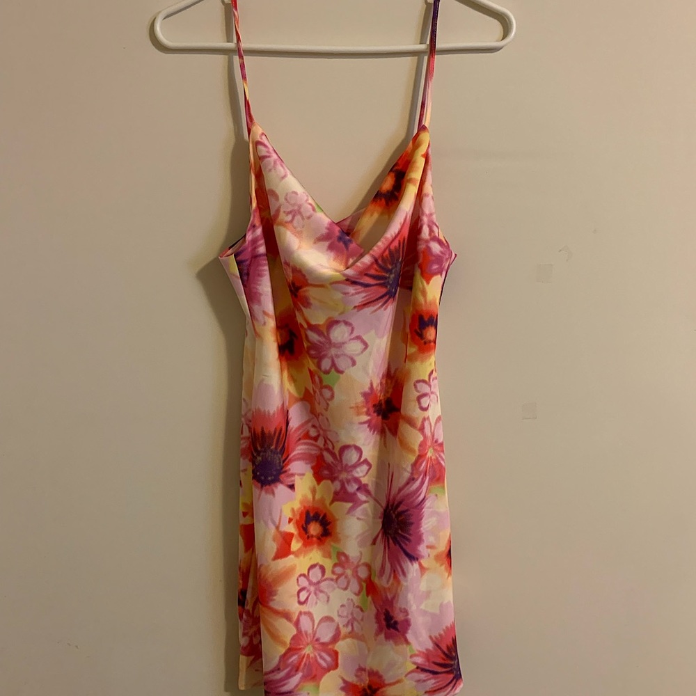 Urban Outfitters Floral Cowl Neck Dress